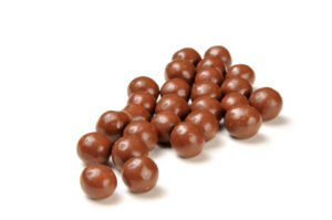 Chocolate covered milk balls