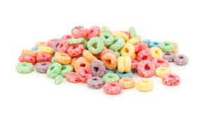 Colorful dry cereal