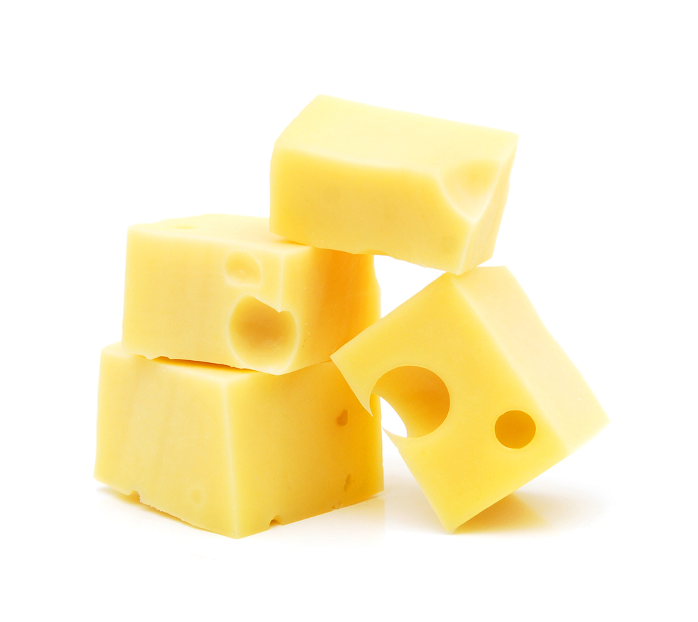 Cubed Swiss Cheese
