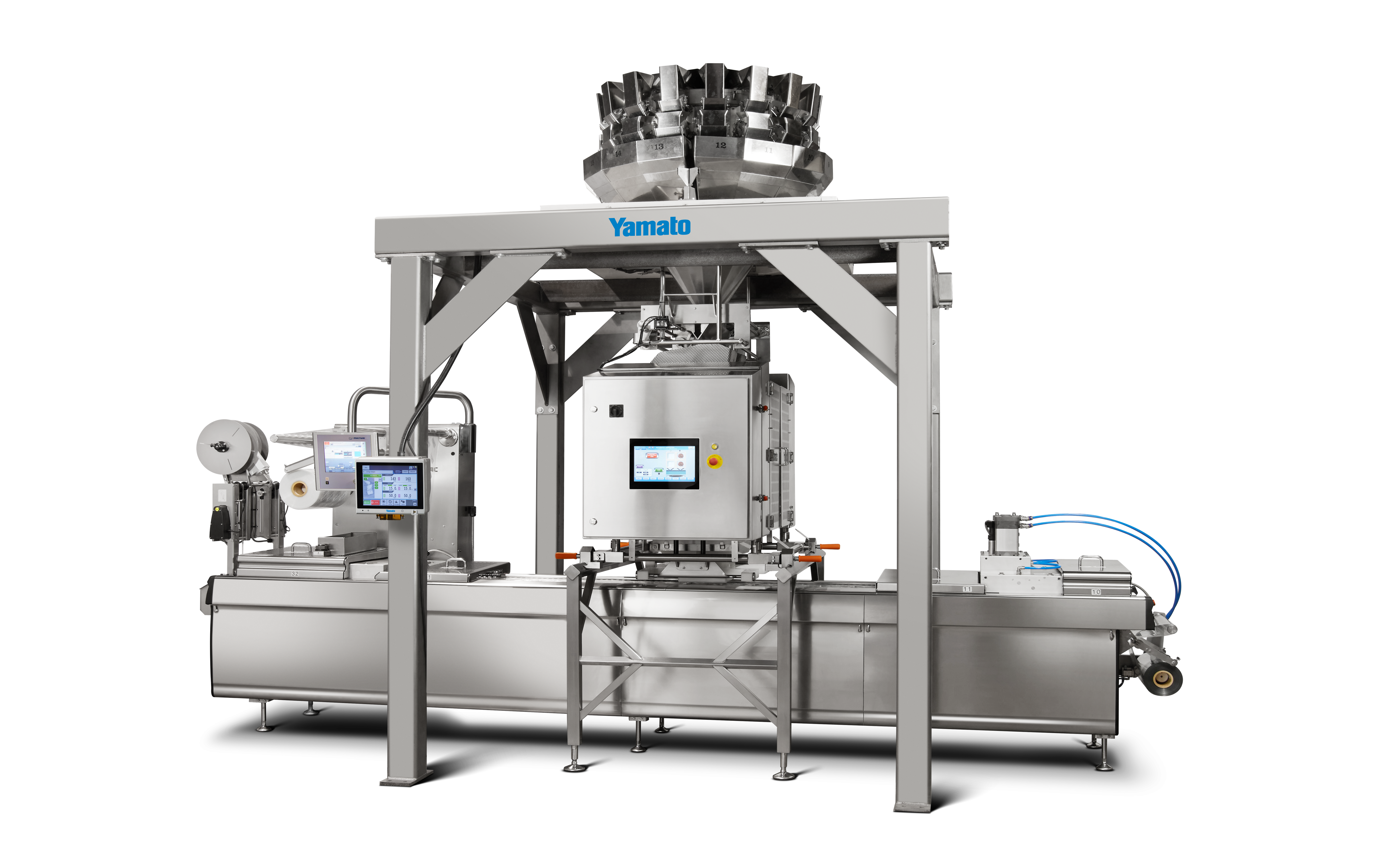 Yamato’s MPD Tray & Container Filling Machine in a packaging line